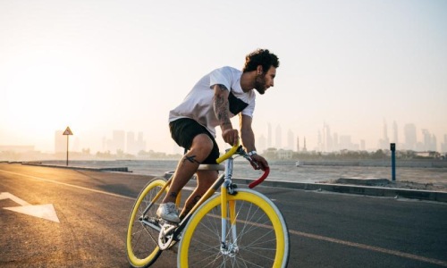 Find your perfect fit at 7East a man riding a bicycle on a road